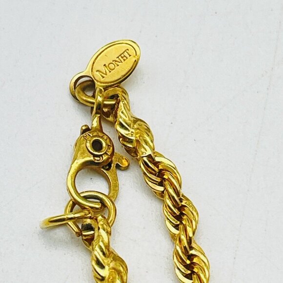 MONET Classic Rope Chain Necklace Gold Tone Career Cosplay LARP Holiday Party - Picture 4 of 6